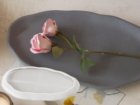 Bandeja ovalada irregular redondeada 